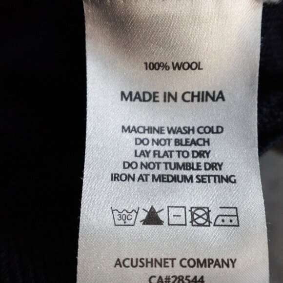 Footjoy Mens Sweater XL Blue 100% Wool Argyle 1/4 Zip - Picture 3 of 8